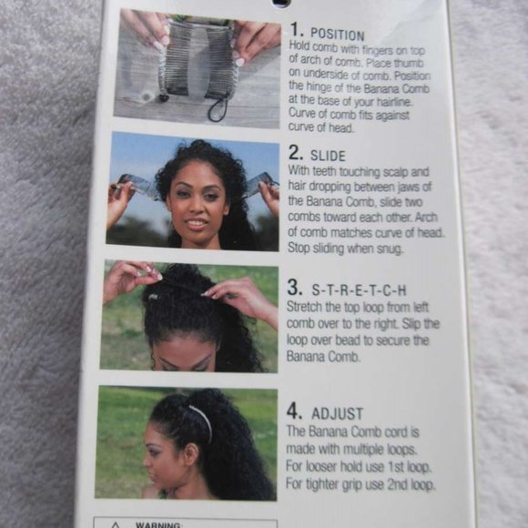 Scunci Upzing 6" Long Stretching Banana Comb Hair Updo Style Secure Hold Metal - Picture 8 of 10